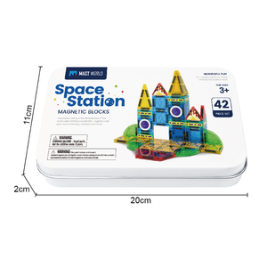 Mattoncini Magnetici Rocket 42 Pezzi, Blocchi <span class=keywords><strong>di</strong></span> Costruzione STEM per Bambini, Giocattolo Educativo in Plastica per Casa e Asilo, Regalo all'Ingrosso - Product Image 3