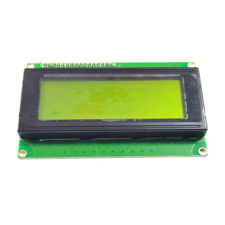 Módulo LCD de personaje verde y amarillo 2004, 5,0 V, pantalla positiva STN personalizada de fábrica, módulo LCD 20x4