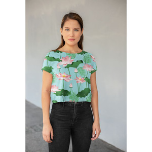 Lotus Love II <b>Poster</b> (1) All-Over Print Crop Tee - Product Image 1