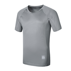 Venta caliente Fantástica calidad Gimnasio Deportes Peso ligero O-cuello Camiseta Hombres Color sólido Camisetas de tela de secado rápido - Product Image 4
