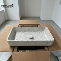 Fabricant de lavabos en terrazzo, évier sur mesure OEM, export mondial, vente en gros, équipement de salle de bain pour hôtels et villas, approvisionnement en vrac dans le monde entier