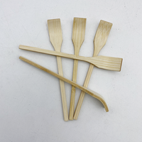Mini spatule en bambou de 8,5 cm, cuillère courbée