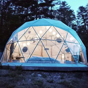 Прозрачная ПВХ купольная большая палатка для кемпинга по заводской цене