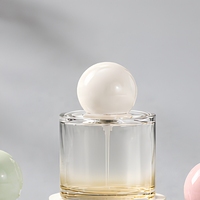 Flacons de parfum en verre personnalisés de luxe transparents de 30 ml, 50 ml, 100 ml, emballage de flacons de parfum chinois avec boîte ronde