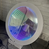 Chambres apaisantes sensorielles Panneau de miroir infini Expérience visuelle Stimulation sensorielle Tunnel de miroir infini LED Lampe