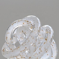 Décoration d'art en verre écologique en forme de boule nouée, design pop art moderne artisanal, décoration d'intérieur, cadeau pour un anniversaire ou un mariage