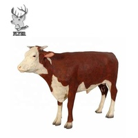 Gran oferta de alta calidad, salida de fábrica, diseño personalizado, escultura de vaca de fibra de vidrio de tamaño real, estatua de Toro de resina a la venta