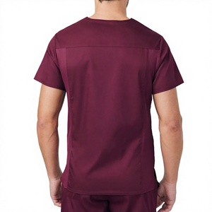 Uniforme Médico para Hombre, Poliéster y Spandex, Cuello en V, Pantalones Médicos Elásticos, Logotipo Personalizado, Fabricante Mayorista OEM ODM - Product Image 3