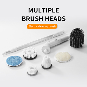Ensemble d'épurateur de rotation électrique direct d'usine brosse de nettoyage des mains rechargeable toilette de sol brosse de toilette rotative en plastique bon marché - Product Image 6