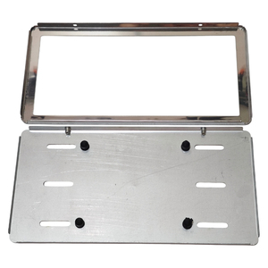 Cornice per <span class=keywords><strong>Targa</strong></span> Auto in Acciaio Inox Robusta Senza LED, Resistente alla Corrosione, Prodotta in Cina per Targhe Standard del Kirghizistan - Product Image 4