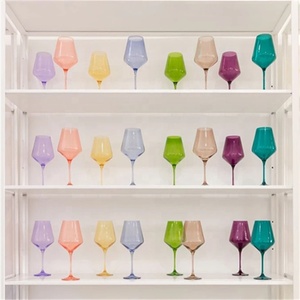 Lunettes <span class=keywords><strong>à</strong></span> vin avec tige différentes, colorées, pour la maison, mariage, vente en gros, unités - Product Image 4