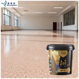 Système de revêtement professionnel pour béton Blue Kingfisher : Époxy auto-améliorant avec effet auto-nivelant et effet pierre pour intérieur/extérieur - Product Image 1