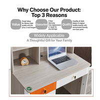 Bureau portable multifonctionnel de haute qualité et durable avec étagère, bureau d'étude moderne avec tiroirs pour enfants et adultes, bureau à domicile