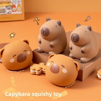 Jouet anti-stress le plus vendu : Capybara en caoutchouc souple 3D, jouet de décompression à rebond lent pour soulager le stress - Vente en gros