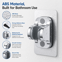 Support de pommeau de douche adhésif sans perçage ABS, support mural réglable pour douchette à main, accessoires de salle de bain