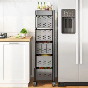 <span class=keywords><strong>Étagère</strong></span> <span class=keywords><strong>de</strong></span> cuisine <span class=keywords><strong>rotative</strong></span> à 5 étages, <span class=keywords><strong>étagère</strong></span> <span class=keywords><strong>de</strong></span> <span class=keywords><strong>rangement</strong></span> <span class=keywords><strong>rotative</strong></span> carrée, <span class=keywords><strong>étagère</strong></span> métallique amovible - Product Image 4