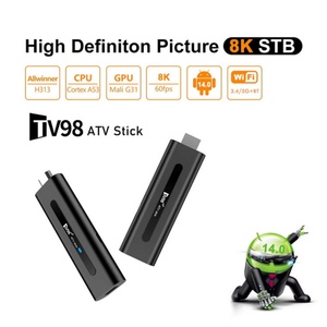 TV98 ATV Stick Mini Smart TV Box Android 14 H618 Quad Core, Compatible con Video 8K, WiFi 2.4G 5G, 2+16GB Allwinner H313, Control Remoto por Voz - Product Image 4