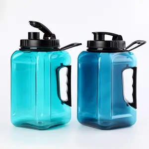Extra große 2,4 l Wasser flasche Fitness studio Wasserkrug Sport kappe Wasser flasche mit Flip-Top Botellas Para Ciclismo