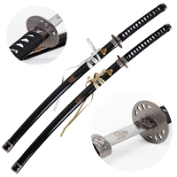Réplique de l'épée de Kill Bill, modèle Black Scabbard, avec motif démoniaque gravé, pour exposition, vente en gros