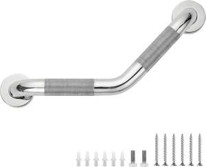 Barres d'appui <span class=keywords><strong>pour</strong></span> baignoires et douches-1-1/4X16 <span class=keywords><strong>Barre</strong></span> d'appui <span class=keywords><strong>de</strong></span> <span class=keywords><strong>douche</strong></span> coudée Barres d'appui moletées en acier inoxydable <span class=keywords><strong>pour</strong></span> mur - Product Image 3