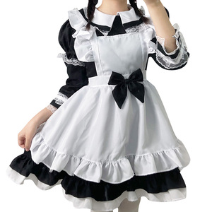 Disfraz de Sirvienta de Alice Dreamland, Vestido Lolita de Manga Larga, Corte en A, Satén, Cuello Cuadrado, Vestido de Princesa con Contraste de Color - Product Image 5