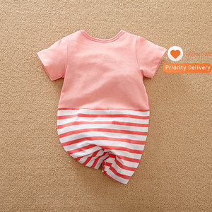 Combinaison à manches courtes pour nouveau-né, vêtements pour bébé fille et garçon, vente en gros - Product Image 2