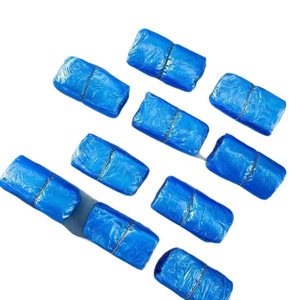 Couvre-chaussures jetables en plastique, épais, imperméables, bleus, 100 pièces, pour usage domestique, intérieur, salle d'ordinateur - Product Image 2