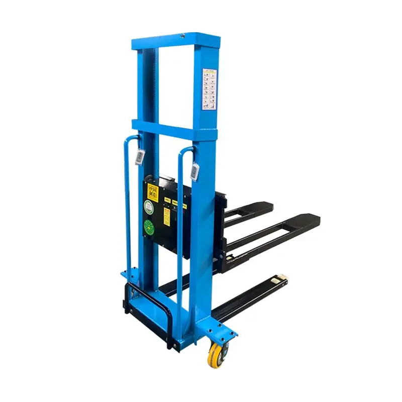 Unloading Truck Mounted Forklift Electric Stacker Hydraulic Handling Truck Small Mobile Elevator Manual Forklift