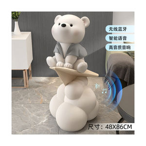 Escultura Creativa de Oso, Lámpara Decorativa para Sala de Estar, Oso Astronauta, Escultura Creativa de Oso con Audio Bluetooth y Voz Inteligente - Product Image 2