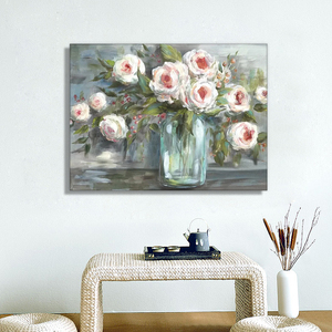 Hoa Bên Bờ Biển đơn giản hiện đại vẽ tay màu dầu trên vải dày kỹ thuật dao để trang trí tường nhà - Product Image 2