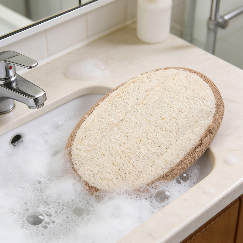 Natural Loofah Bath Sponge Oval Shape