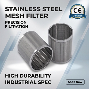 Filtro de pantalla de 20 pulgadas de acero inoxidable 316L para pozo de agua, filtro <span class=keywords><strong>Johnson</strong></span>, tubo de criba en forma de cuña - Product Image 1