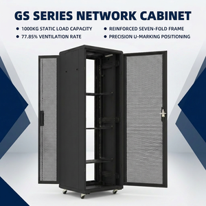 Armoire réseau Otrans sur pied 19 pouces avec porte en verre trempé, <span class=keywords><strong>rack</strong></span> de communication en acier laminé à froid SPCC, charge statique de 1000 kg - Product Image 5