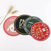 En gros Haute Qualité 3D Personnalisé Rond Coloré EN PVC Souple En Caoutchouc Silicone Sous-verres