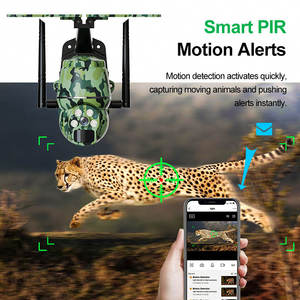 Cámara de vigilancia Q7 con energía solar, camuflaje, 1080p, 2mp, cámara de red inalámbrica con detección de movimiento y tarjeta de memoria - Product Image 3