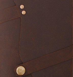 Handmade Leather <b>Journal</b> with Strap Closure Rustic Travel Notebook, Vintage Diary (7x5 Inches), Artisan <b>Writing</b> <b>Journal</b> - Product Image 4