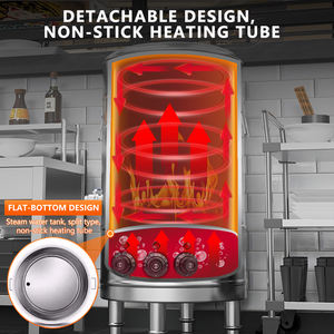 Marmite à soupe de restaurant Ruihong à prix compétitif, 100L/150L, cuiseur à nouilles vertical commercial, machine à vapeur d'eau, moteur 220V - Product Image 6
