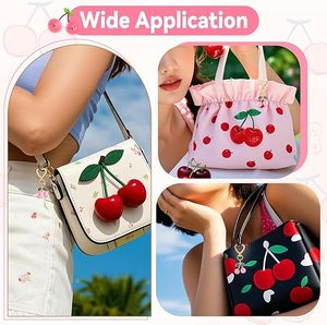 Ciondolo a Cuore da Ragazza Più Venduto, Charm a Forma di Cuore con Ciliegia, Simpatici Portachiavi, Charm per Borse, Portachiavi per Borsette, Migliori Regali - Product Image 5