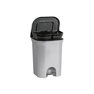 Keeper <b>Step</b> And Close Duo Waste Bin 30L Dual Compartment Pedal Operated <b>Kitchen</b> Trash Can - Product Image 1