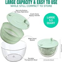 Escurridor de Ensaladas de Gran Capacidad para Cocina, Lavador de Frutas y Verduras, Rebanador Mandolina, Apto para Lavavajillas, Construcción de Plástico PP