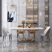 Base de table de salle à manger de luxe en acier inoxydable argenté, design moderne et personnalisé, pour hôtel, extérieur, 6 places, pour salon et atelier