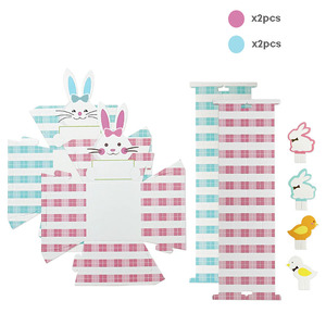 Xieli <strong>Easter</strong> Bunny Wrapables Gift <strong>Baskets</strong> with Handle Paper Treat Boxes for <strong>Easter</strong> Party Favors - Product Image 2