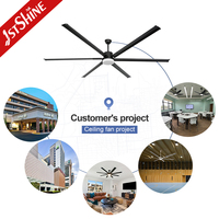 Ventilateur de plafond 1stshine 100 pouces avec télécommande, éco-responsable, de qualité industrielle, personnalisable OEM/ODM, avec éclairage LED