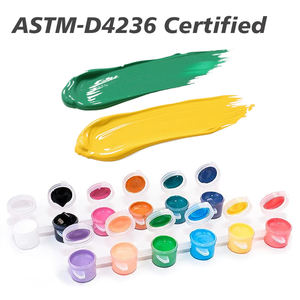 WAYEE 男女通用 DIY 美人鱼绘画套件，带可涂色围裙、2 个美人鱼模型、海洋配件、12 种丙烯颜料、闪光颜色 - Product Image 4