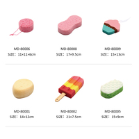 Éponges de bain pour bébé MD – Éponge douce en mousse sensorielle, brosse à poils pour chapeau de berceau – Design ovale simple pour le nettoyage doux du corps, des cheveux et du cuir chevelu