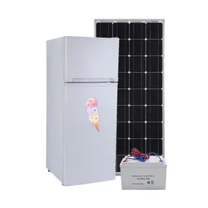 142 литр постоянного тока/переменного тока двойной вертикальный холодильник с морозильной камерой