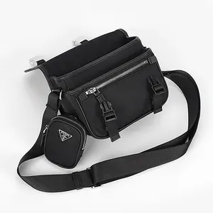 luxury designer men's shoulder bags mens black messenger bags luxury crossbody bags with small pouch