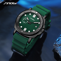 Montre pour homme SINOBI, luxe, étanche, quartz, acier inoxydable, 44 mm, classique, plaqué noir, nouvelle collection 2025