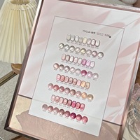 YUUJA – Kit de vernis à ongles magnétique transparent effet œil de chat, 32 couleurs nude, gel UV, perles de verre