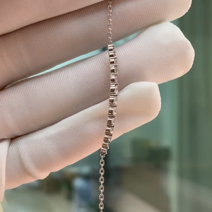 ラウンドシェイプラボ成長ダイヤモンドブレスレットベゼル設定14Kイエロー/ホワイトゴールドHPHT CVDダイヤモンド - Product Image 4